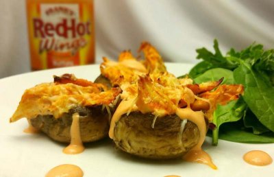 Recipe Image: Buffalo Chicken Stuffed Mushrooms